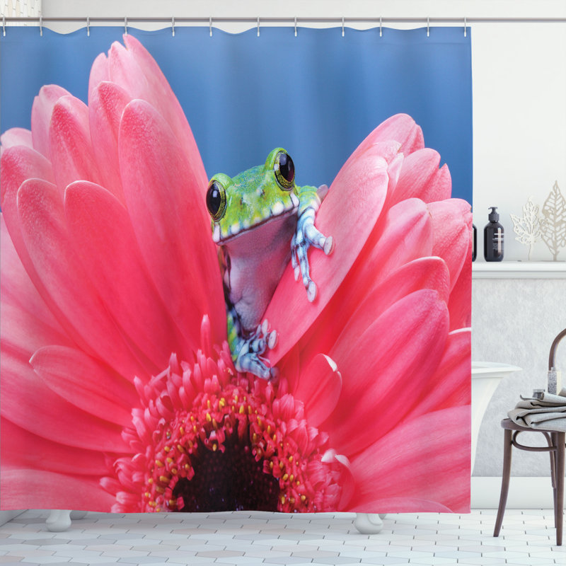 Shower Curtain with Hooks Included, 69" H x 105" W
