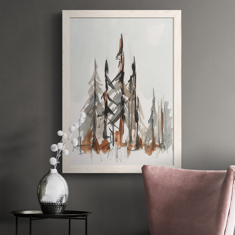 Rustic Evergreen II, reproduction d'art sur toile, Blanc, H 37,5 po x l 27,5 po x P 1 po