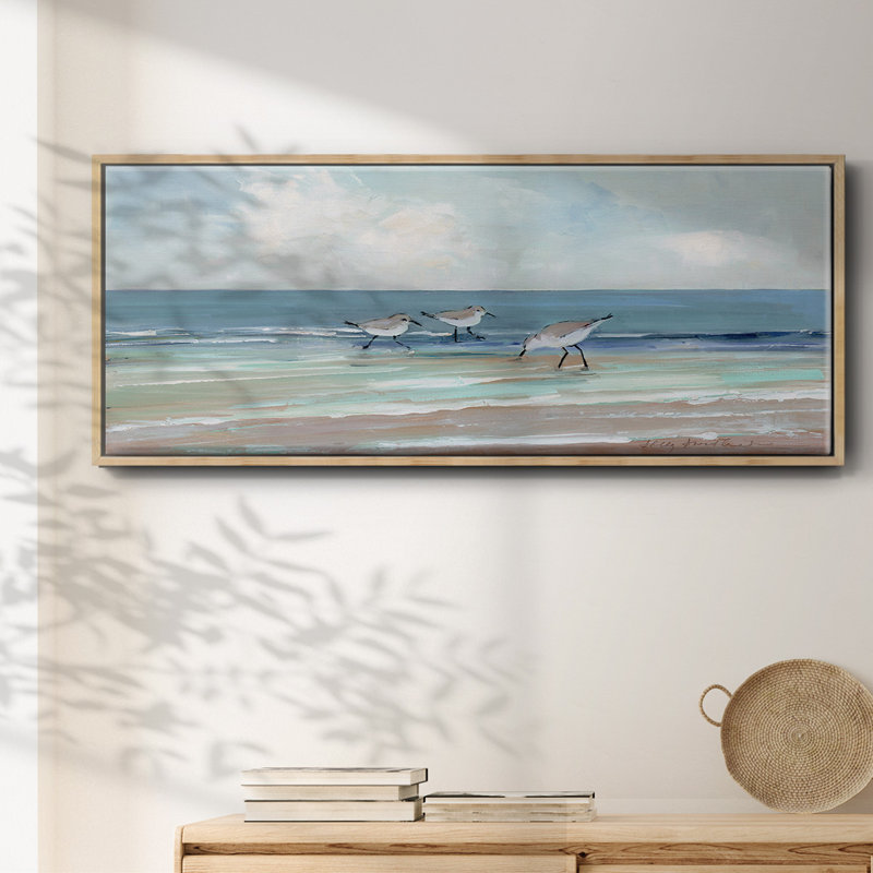 Toile encadrée de qualité supérieure «Shoreinging I» prête à être accrochée, H 24 po x l 60 po x P 1,5 po