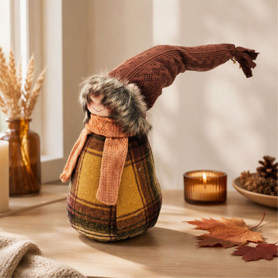 Lot de 2 figurines de gnomes, décorations de table d'automne pour l'Action de grâce