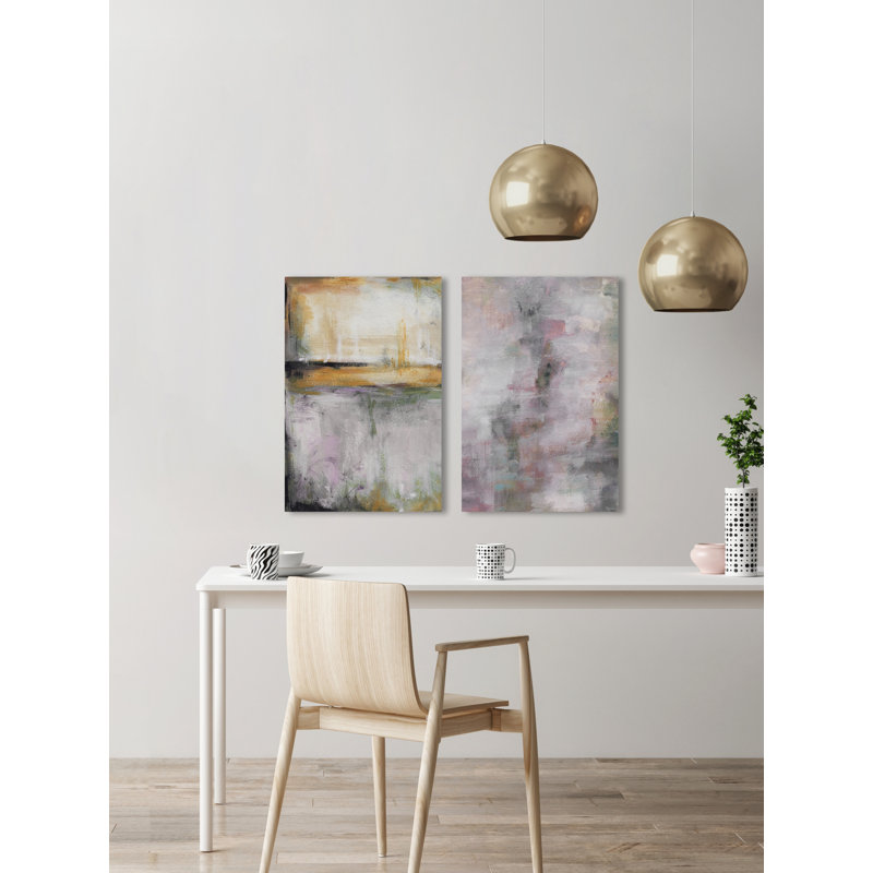 «Pink and Yellow Smokes», image multi-pièces sur toile Parvez Taj, H 12 po x l 8 po x P 1,5 po