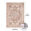Tapis oriental neutre en fausse laine lavable antidérapant-613961320