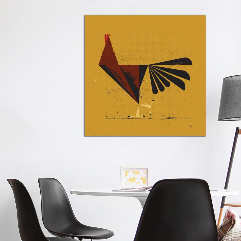 Rooster 1 Piece Wall Art on Canvas, 93.98 cm H x  93.98 cm W  x  3.175 cm D, Does Not Apply