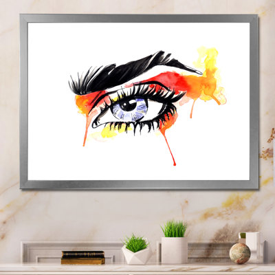 " Colorful Eye Illustration " Watercolor Painting