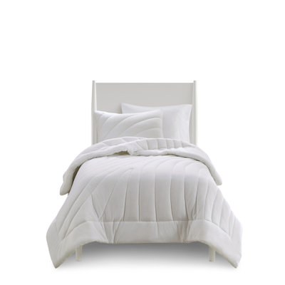 Cozy Hypoallergenic White Bedding Sets, Polyester Jersey, Modern Comfort For Home