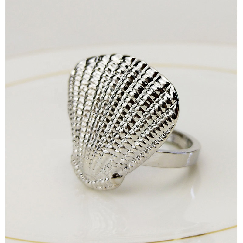 Rond de serviette en métal, Argent
