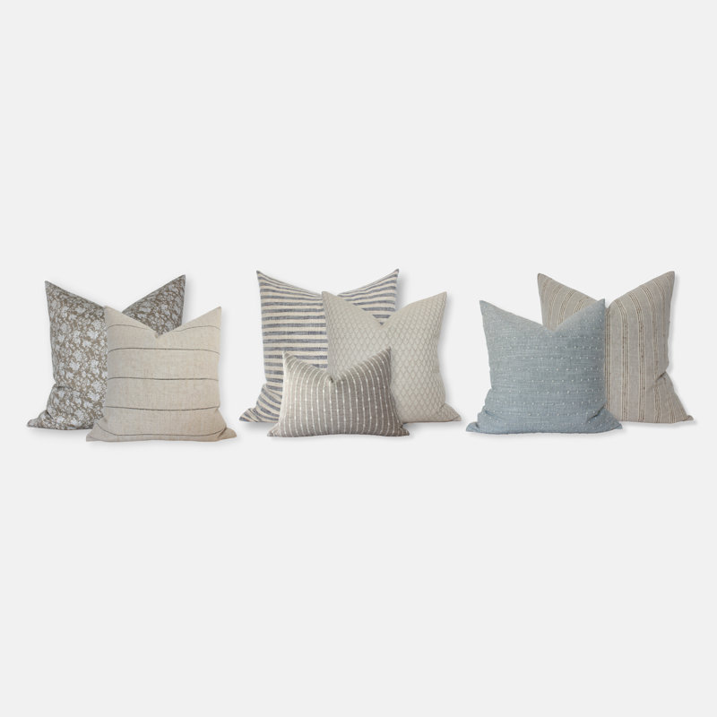 No Textured Cotton Blend Pillow Cover