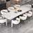63'' to 94.5” Extendable Dining Table For 8-10 with Sintered Stone Tabletop and Metal Base-80388519-98741777