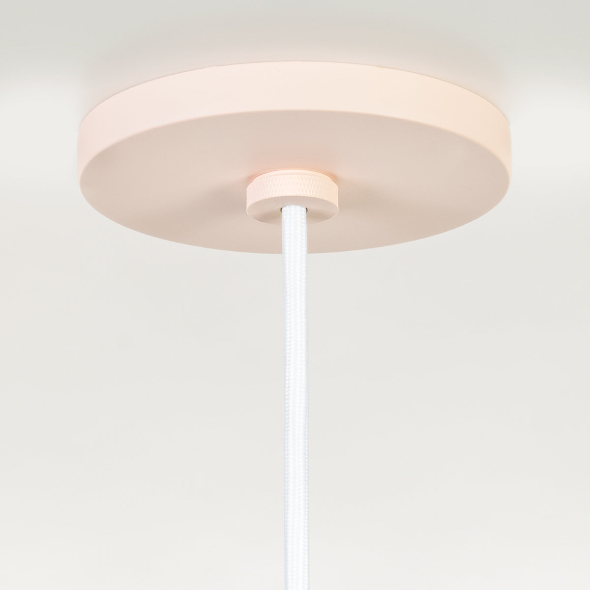 Single Light Pendant, Blush, 13.25" H x 20" W x 20" D, G25