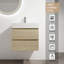 Meuble-lavabo mural avec lavabo en résine-316823234