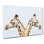 Giraffes Looking Both Ways In Abstract - Wrapped Canvas-55311639