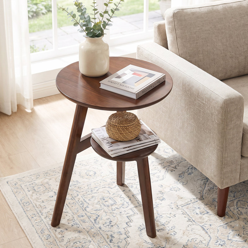 2-Tier Side Table, Sofa Side Table, Living Room End Table, Bedside Table, Round End Table