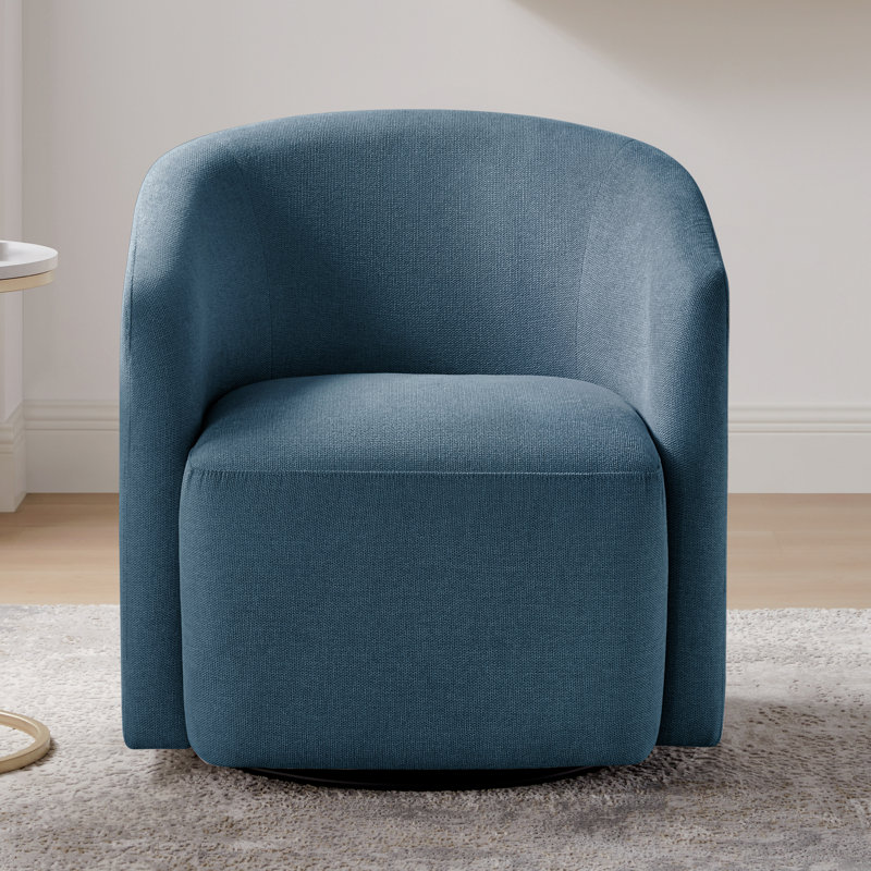 Fauteuil d'appoint pivotant en tonneau - bleu, Blue