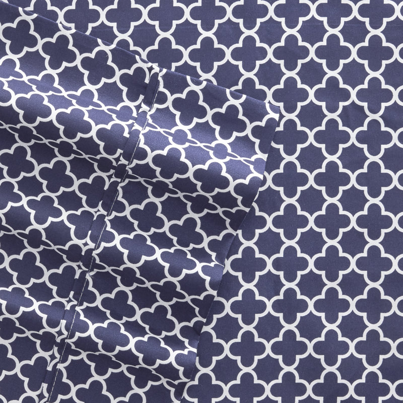 Ensemble de draps en microfibre à motif Simply Soft™, Simple, Quadrilobe gris