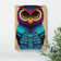XC1022-1622X Colourful Owl Art No.5 Abstract - Wrapped Canvas Print