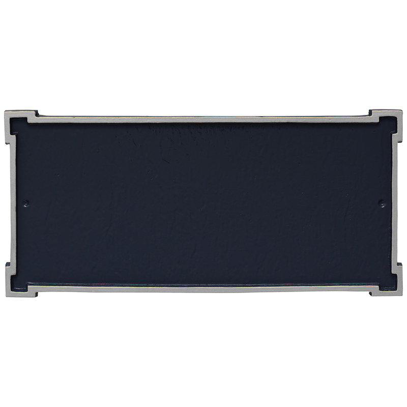 New Yorker 2-Line Wall Address Plaque, Yes, Navy / Silver