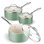 Casserole antiadhésive avec couvercle 1QT, 2QT et 3QT, ensemble de casseroles en céramique non toxique, ensemble de casseroles bleues, ensemble de casseroles à usages multiples, induction compatible CS