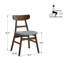 Chaises de salle à manger rembourrées en bois massif H 32,7 po Charlette