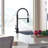 Align One Handle Spring Kitchen Faucet, Modern Single Hole Kitchen Sink Faucet Pulldown Sprayer-27325004