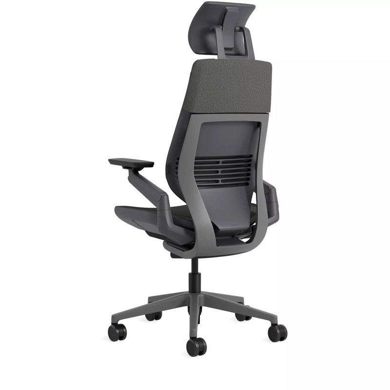 Steelcase Gesture With Headrest, Gray, Carpet Floors