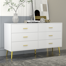 Commode double 6 tiroirs H 47,2 po Hoschton