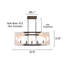 Lustre rectangulaire simple à cinq lampes Doorvale-1437248193