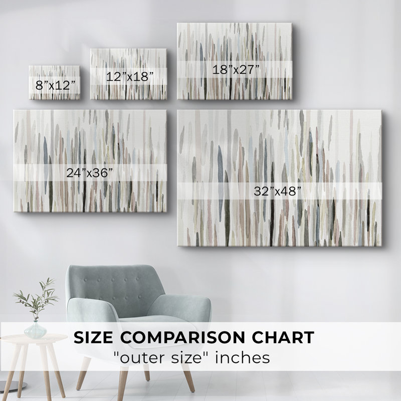 Earth Tone Rhythm - Toile tendue avec châssis, prête à accrocher, H 21 po x l 41 po, Doré