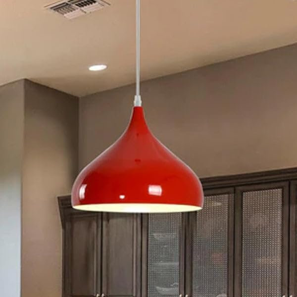 1 - Light Teardrop Pendant, Red