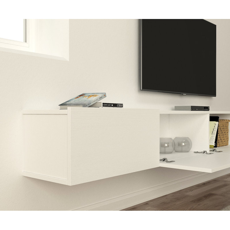 Eva 71'' W Floating Storage Credenza, White