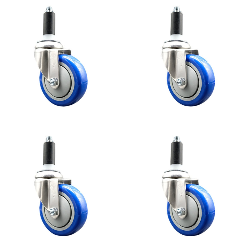 Polyurethane Casters, Blue