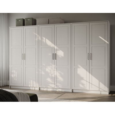 Garde-robe 100% bois massif 6 portes suédoisboro