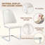Ensemble de 4 chaises de cuisine en similicuir avec texture en filet, anneau arrière et poignée chromée, chaise de salle à manger rembourrée à dossier haut (ensemble de 4)-754197834-754197877