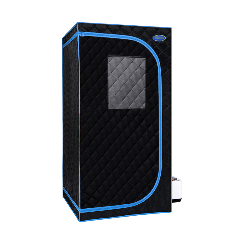 Portable Black Steam Tent - Full Size For Personal Home Relaxation. With Generator, Remote, Foldable Chair. Effortless Installation, Fast Heating. & Ul Accredited. Superior Heat Insulation,