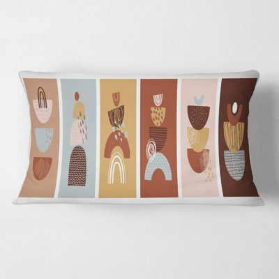 Housse et insert de coussin rectangulaire Minimalistic Compostion of Shapes II