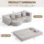 Boneless Folding Sofa Bed, Floor Sofa Couch, Convertible Sofa Bed With High Density Foam, Foldable Floor Couch Bed For Living Room, Guest Room, Bedroom-105968979