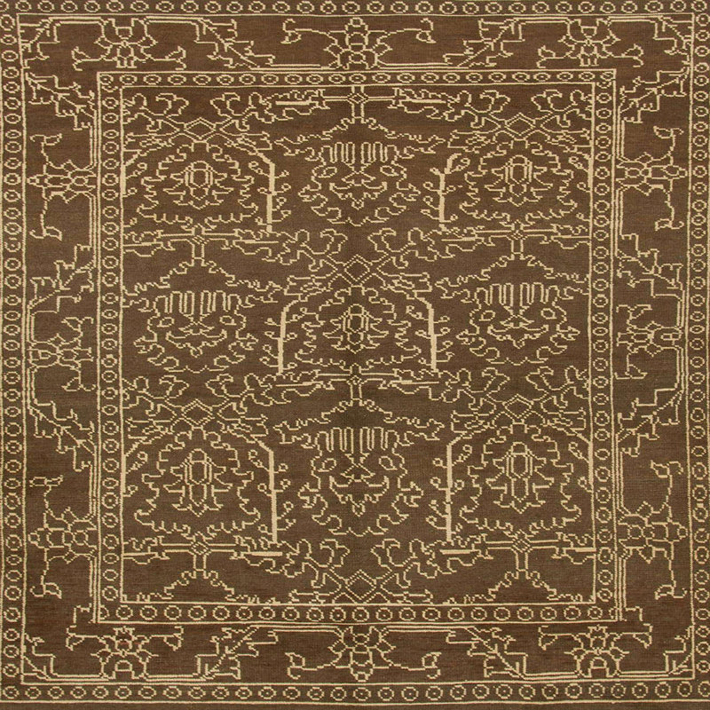 Tapis à motif abstrait Fernhurst, Carré 4 pi