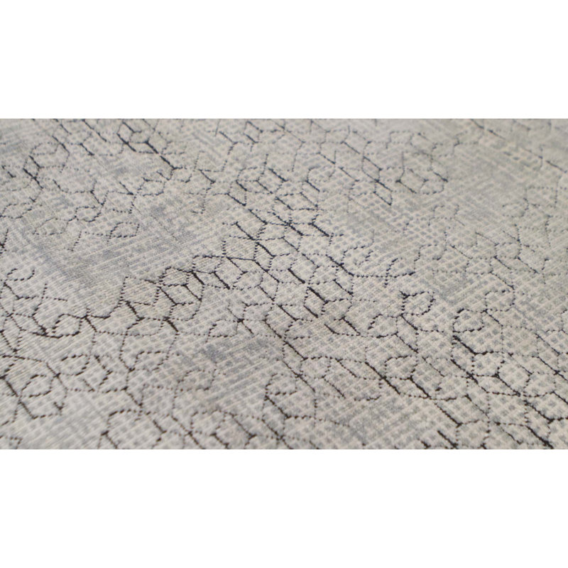 Tapis gris de haute qualité noué à la main Canterbury