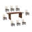 9-Piece Live Edge Solid Wood Dining Set-1187220027-1187220031