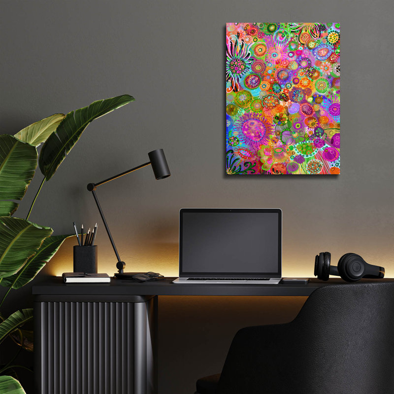 Bungalow Rose «Colores De Mar2» par Noemi Ibarz, art mural en verre acrylique, H 16 po x l 12 po x P 0,13 po