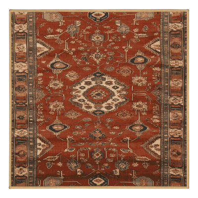 Machine Washable Turkish Brown Area Rug