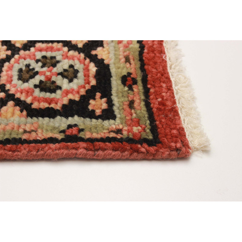 Tapis rouge en laine noué à la main 4 pi 10 po x 7 pi 10 po Jules Serapi