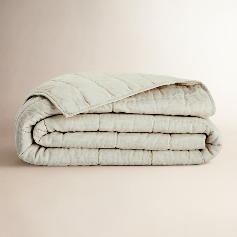 Courtepointe simple Fielder, Naturel, Courtepointe de grande taille