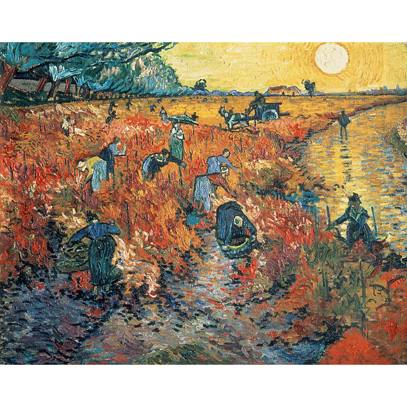 Adhésif décoratif Van Gogh Vineyard at Arles (1888), H 19 po x l 24 po
