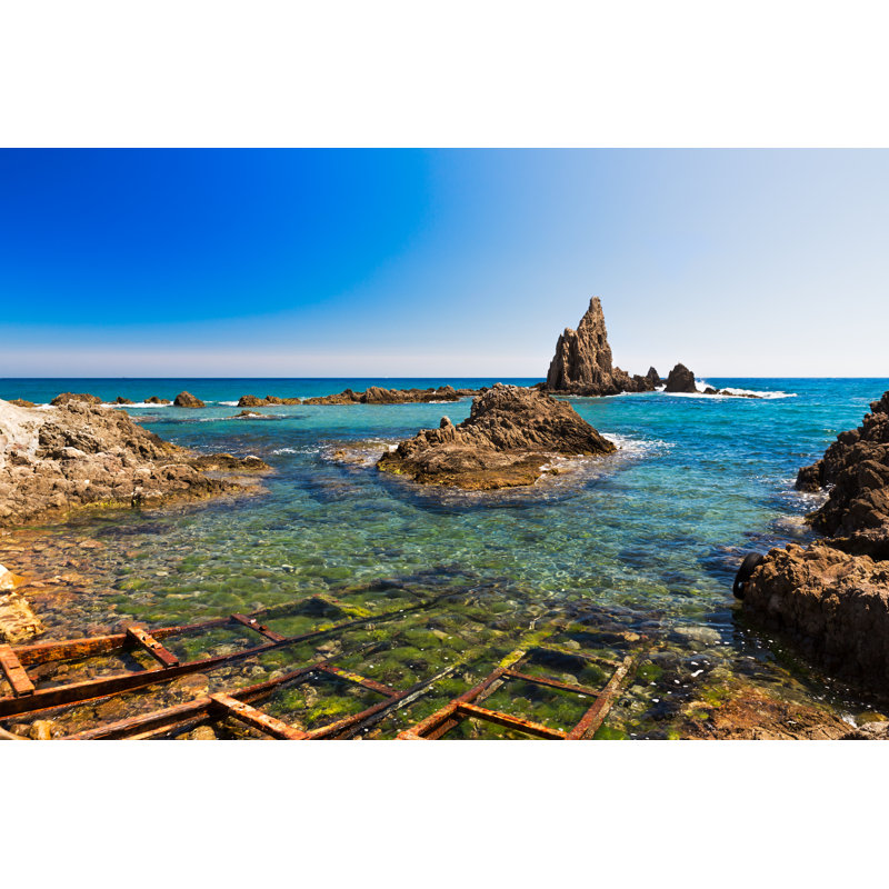 Seascape In Almeria - Wrapped Canvas Print, 30cm H x 46cm W x 3.8cm D