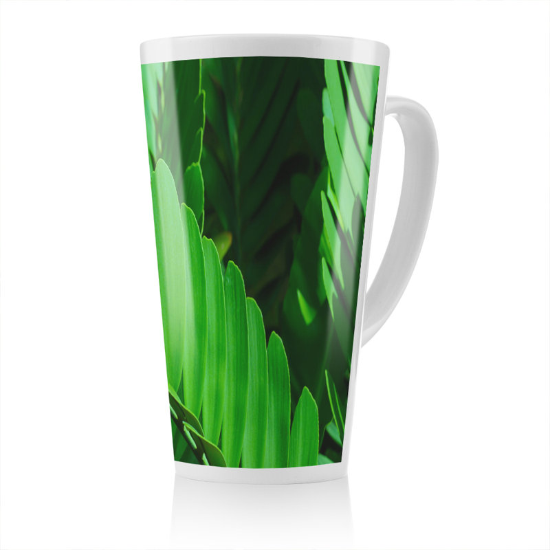 Natural leaves, long slender leaves Designer Latte Mug