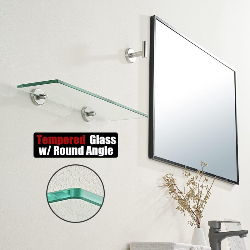 Dotty Stainless Steel Floating Shelf, Chrome