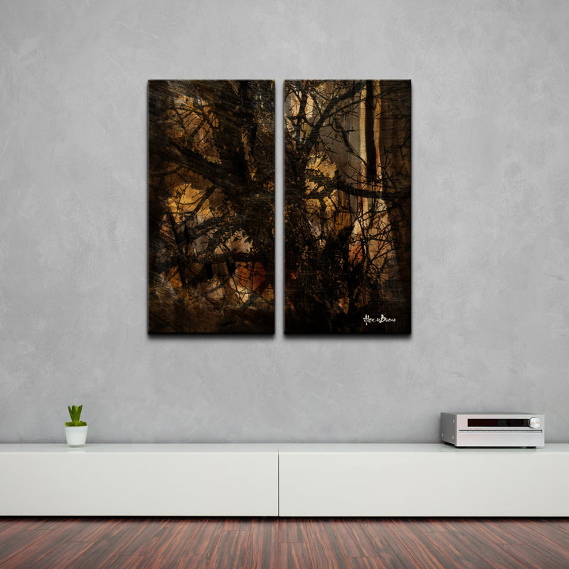 « tree study », ensemble de 2 reproductions d’art abstraites sur toiles