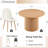 Dining Table Set for 4, Mid Century Modern 47 Inch Wooden Round Dining Table Set, Space Saving (Table + 4 White Chairs)-1741841123