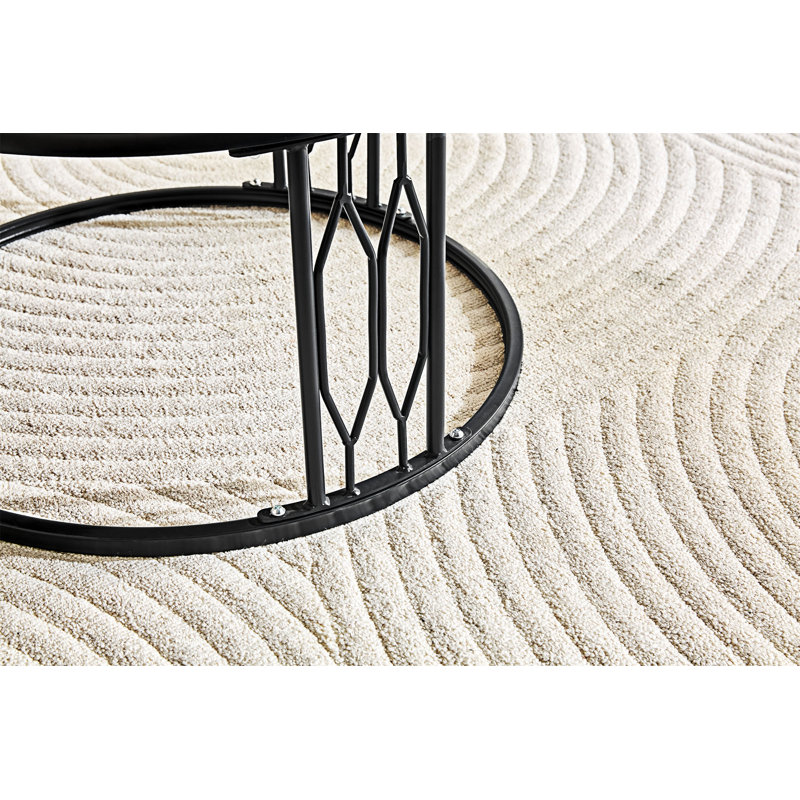 Table basse ronde, Noir