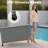 Yiimo 23.5 " W 150 Gallons Wicker Deck Box with Wheels in Gray